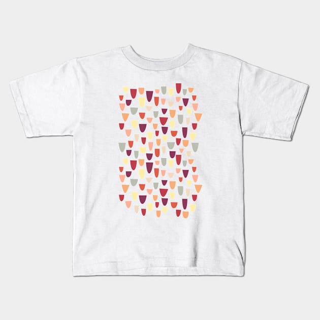 Nougat Mid-Century Pattern Kids T-Shirt by NicSquirrell